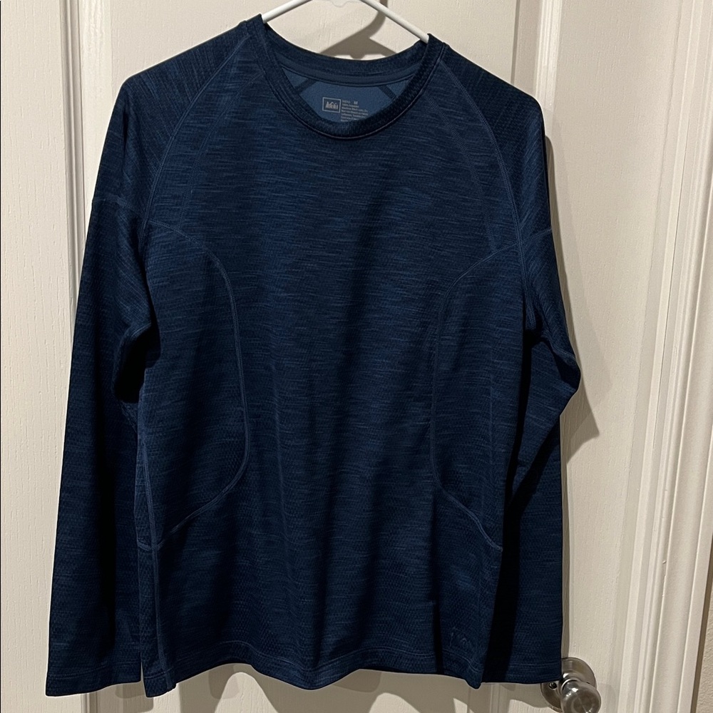 REI Men's Navy Long Sleeve Performance Crew